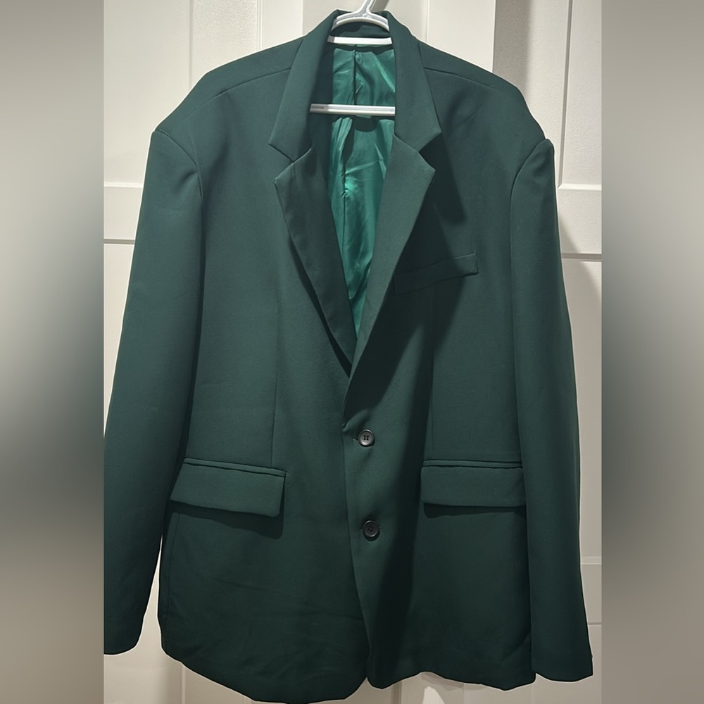Elegant Dark Green Blazer Jacket